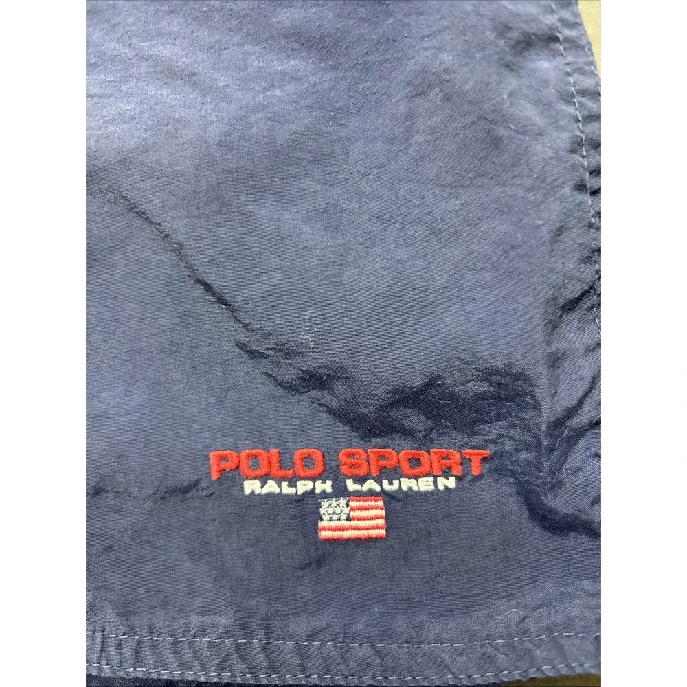 Vintage Polo Ralph Lauren Shorts POLO SPORT Trunks Lined‎ Spell Out Men Sz XL